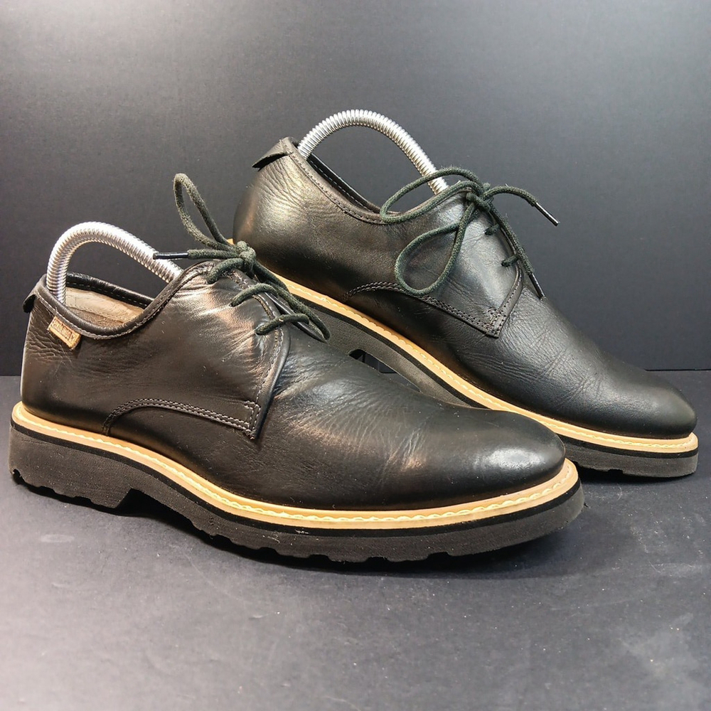 7 US 40 EU Pikolinos Oxford Shoe Men Glasgow Black Leather Lace Up Lightweight